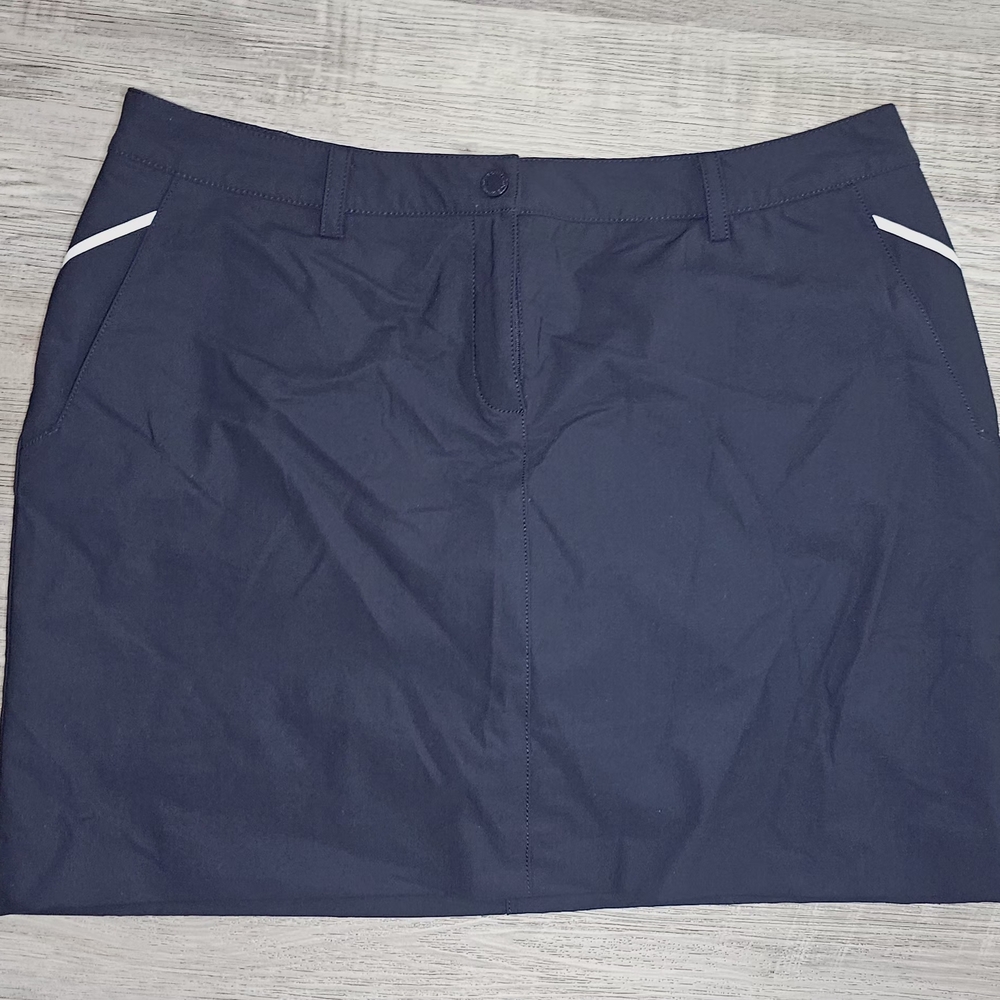 Navy Blue Skirt with White Accents